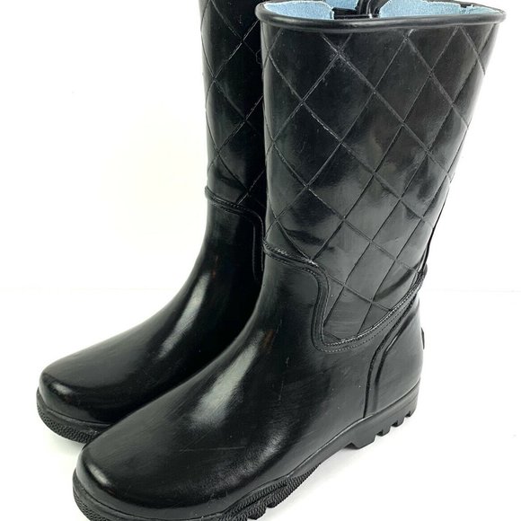 Sperry Top Sider Boots 6 Nellie Black Rubber - Picture 11 of 11